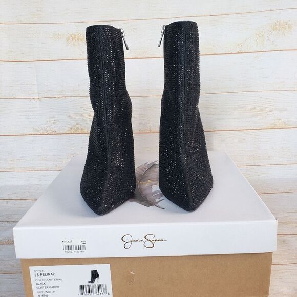 Jessica Simpson Pelina2 Sequin Stiletto Heel Boots Booties Pointy Toe Size 8.5M - Picture 8 of 16